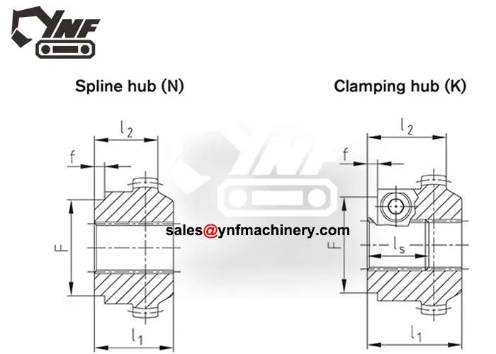 Bowex spline hub & clamping hub