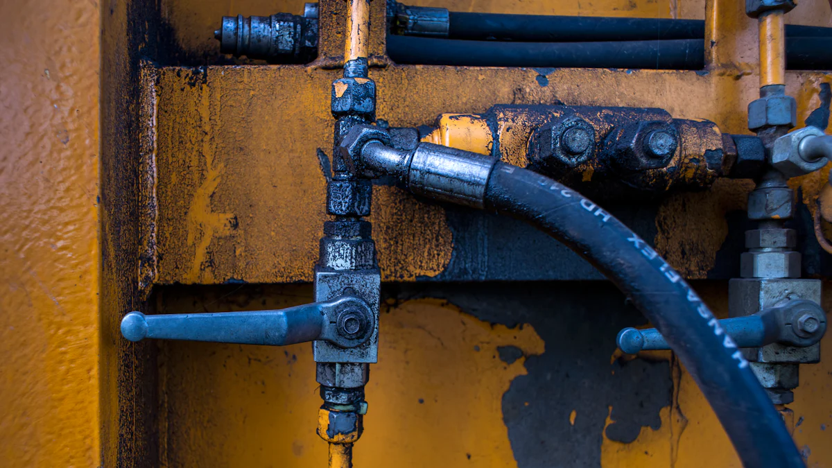 Hydraulic Hoses and Connections in the Boom