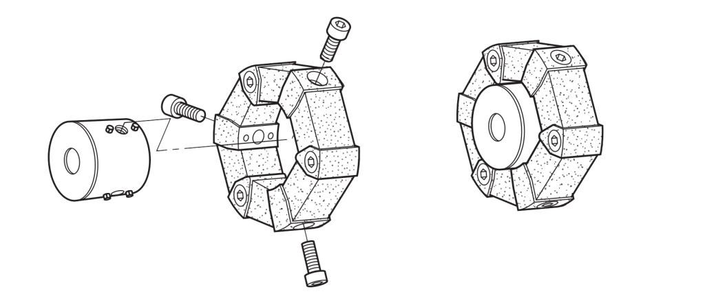 spline hub flexible rubber coupling