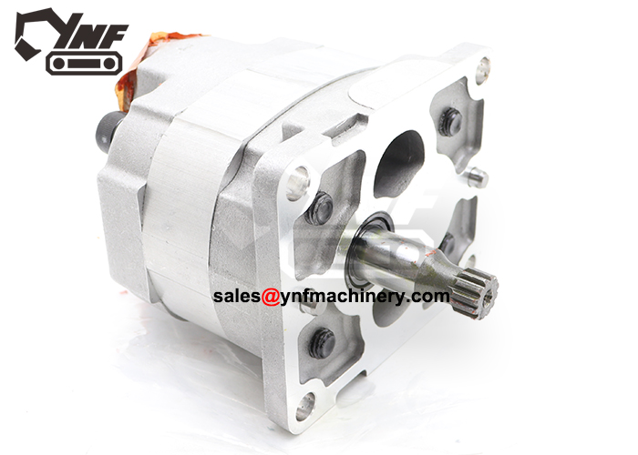 Excavator pump unit for arm, boom, and blade