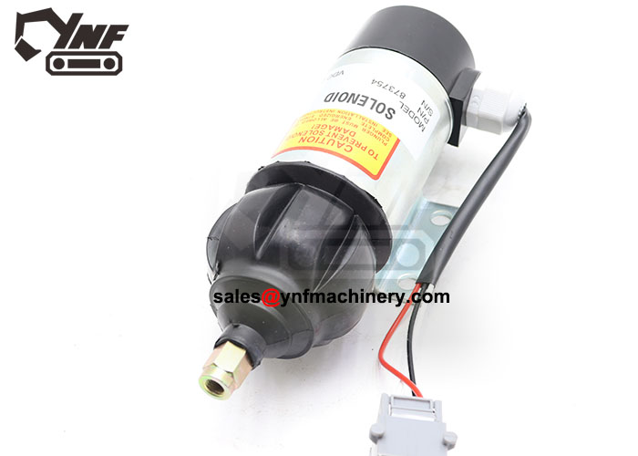 Engine stop solenoid relay for large diesel equipment
