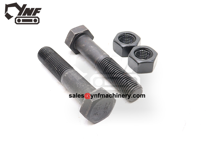 YNF17287 pin with rubber fasteners for vibration damping in excavators
