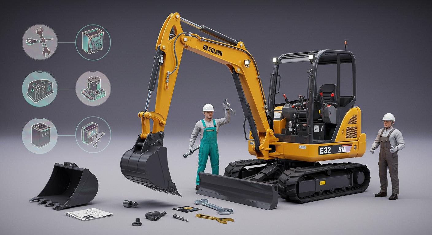 E32 compact excavator normal part replacement made simple today