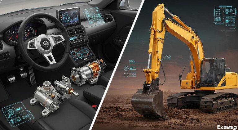 What is the difference between power steering pumps and excavator hydraulic pumps