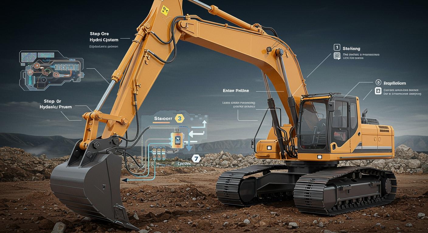 How Excavator Hydraulic Systems Work Step by Step
