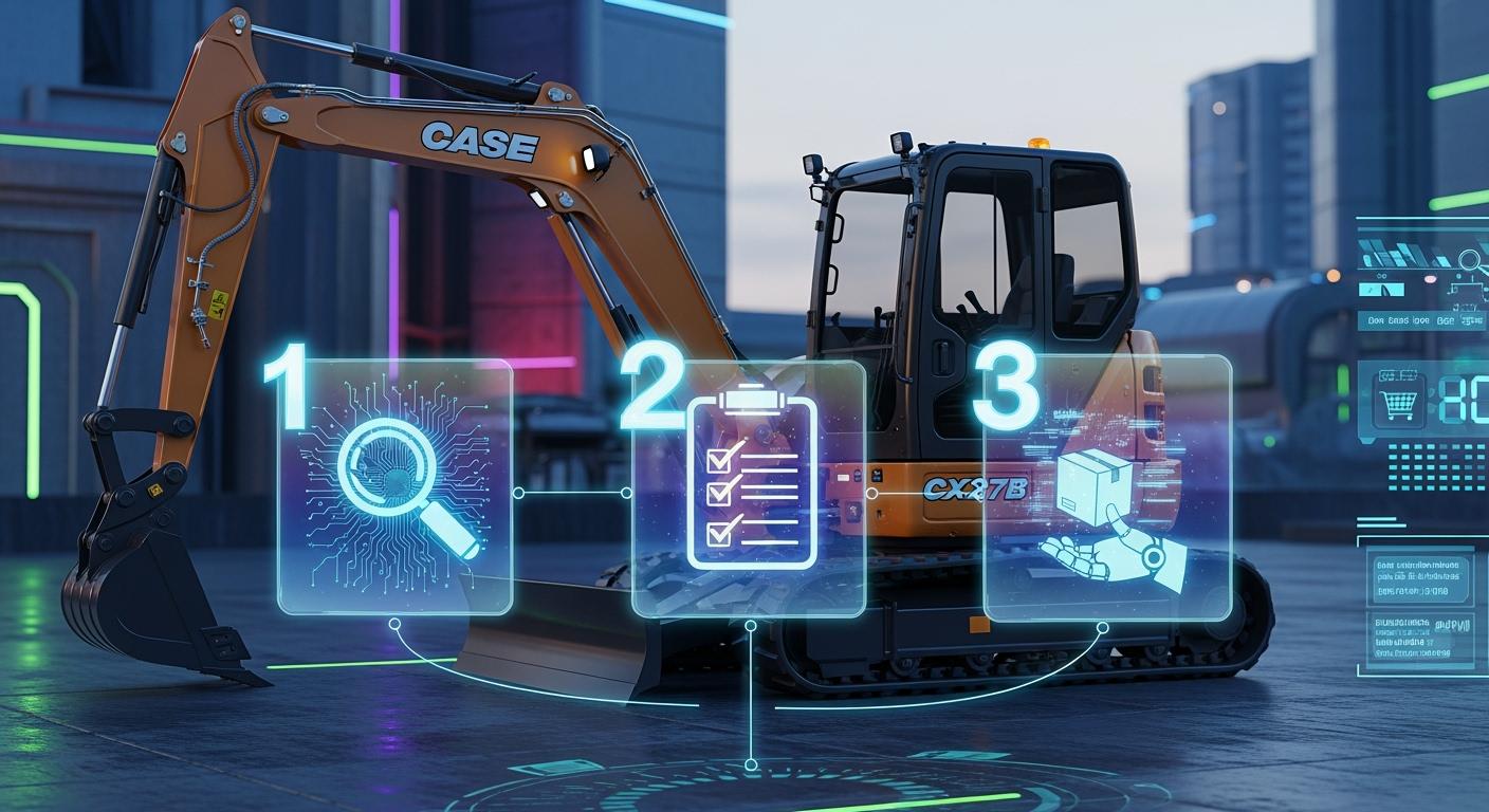 Case CX27B mini excavator parts for sale made simple in 3 steps