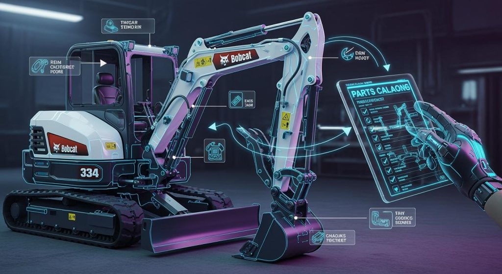 Step-by-step process for finding Bobcat 334 mini excavator replacement parts