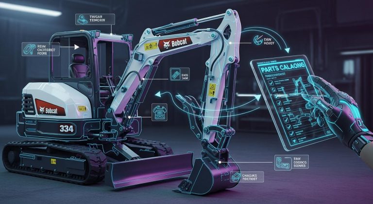 Step-by-step process for finding Bobcat 334 mini excavator replacement parts