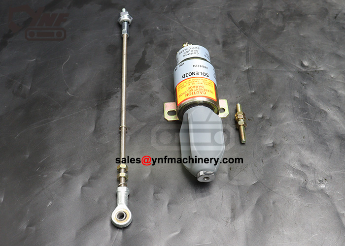 S6K engine fuel stop solenoid with long connector