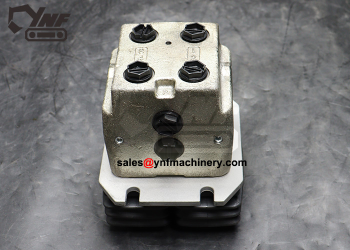 Excavator hydraulic foot pedal control valve