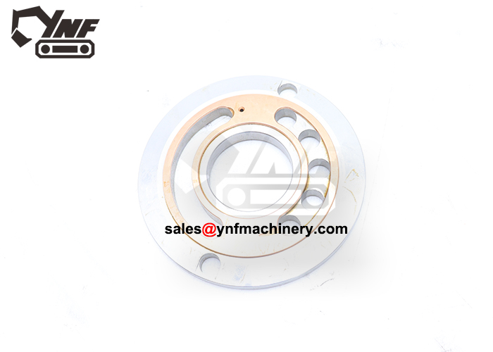 Excavator pump left distribution plate