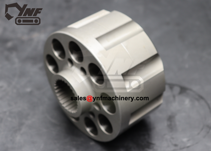 Heavy-duty cylinder block for excavator hydraulic systems