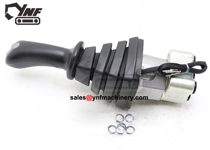 JCB hydraulic joystick with electrical buttons