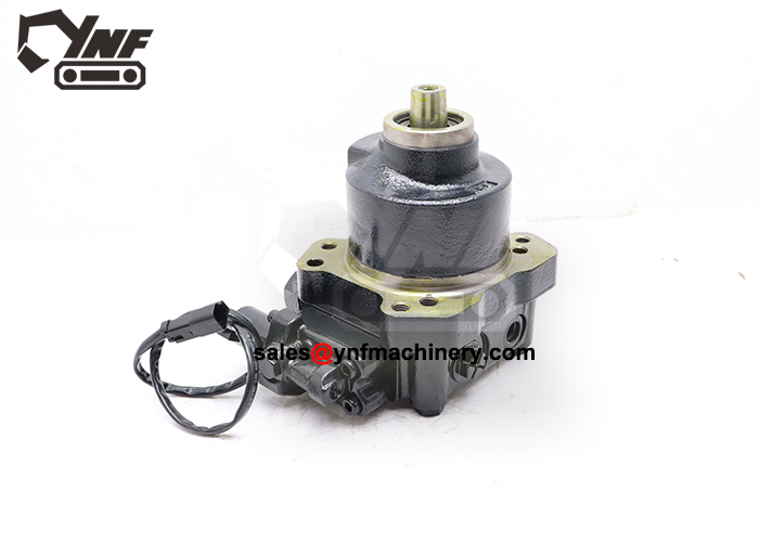 Excavator engine cooling fan drive motor