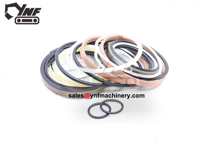 Excavator boom cylinder sealing components