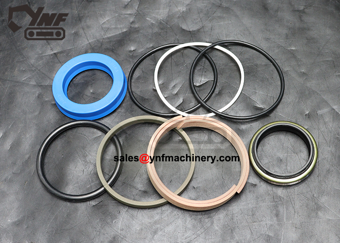 Excavator bucket cylinder sealing components