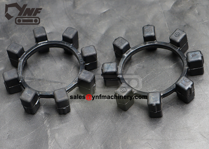 Excavator pump coupling rubber element