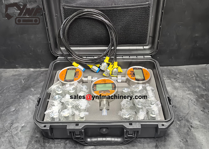 Excavator hydraulic system pressure tester