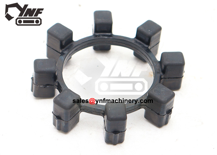 Rubber spider coupling for excavator