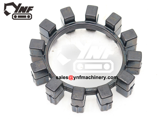 Rubber spider coupling for heavy machinery