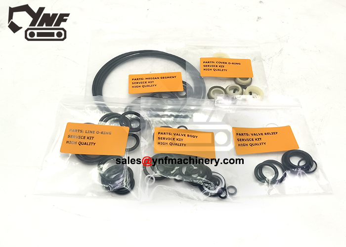 High-pressure hydraulic valve sealing set