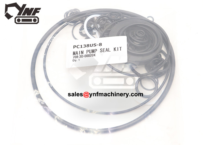 Excavator main pump O-rings and wear seals