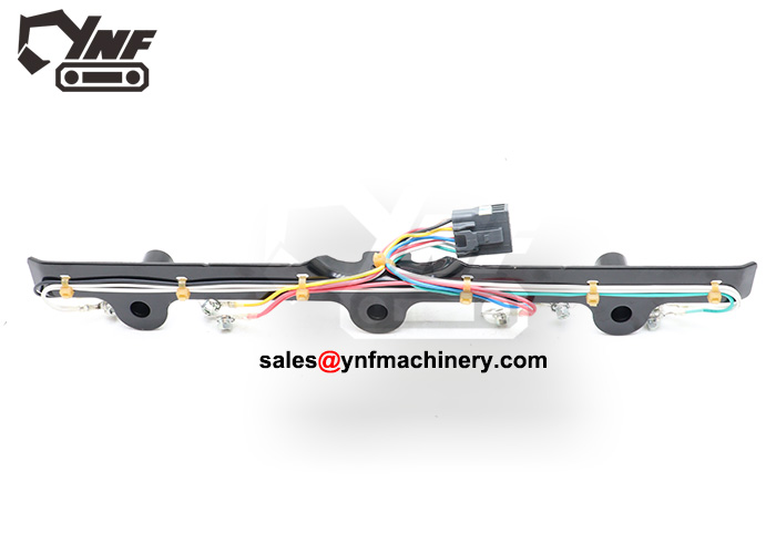 Durable injector cable loom for hydraulic excavators
