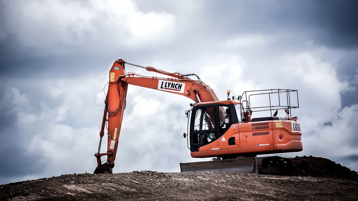 Components of an Excavator in Action