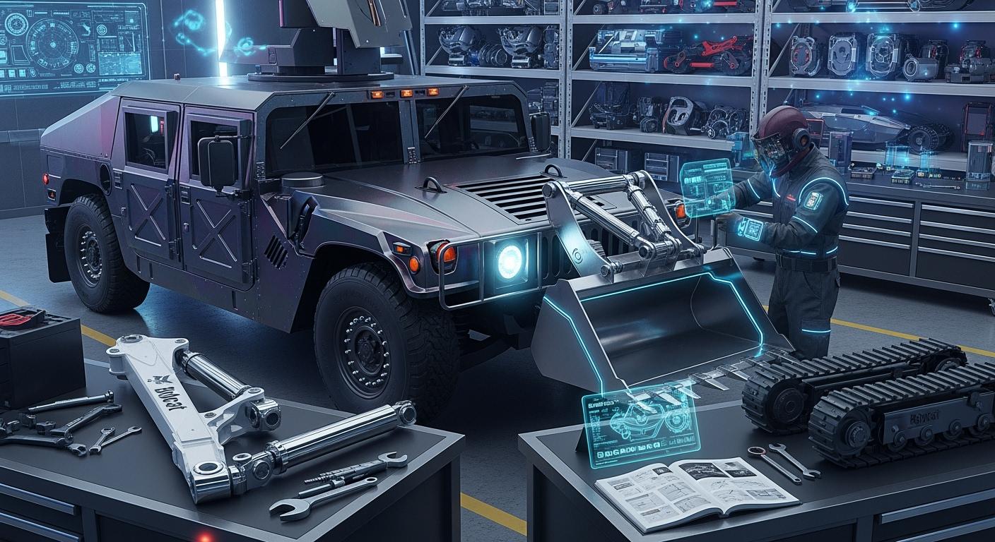 Humvee fit with Bobcat excavation parts made easy