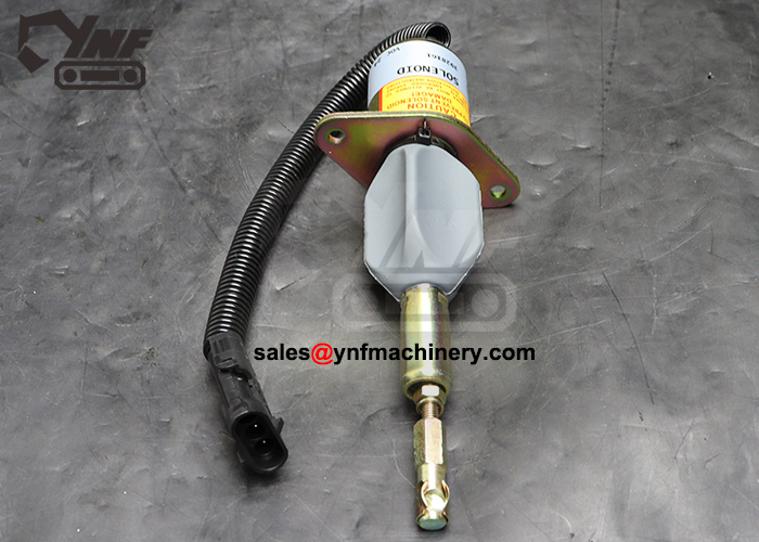 Engine fuel shutoff solenoid