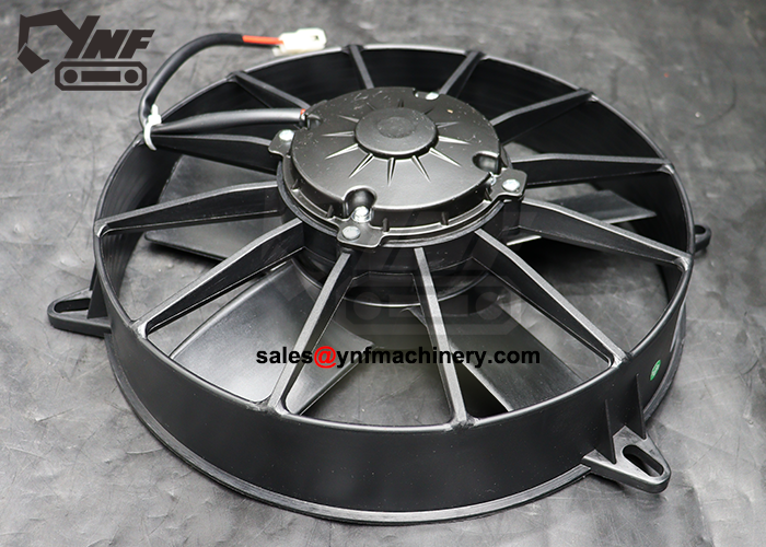 Excavator air conditioner cooling fan