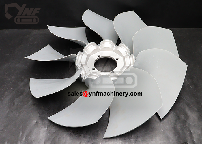 Excavator reverse cooling fan