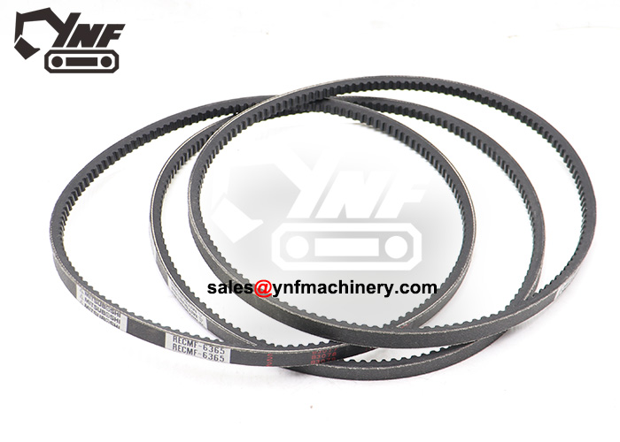 Excavator engine drive belt