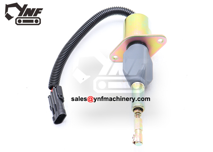 Excavator stop solenoid valve