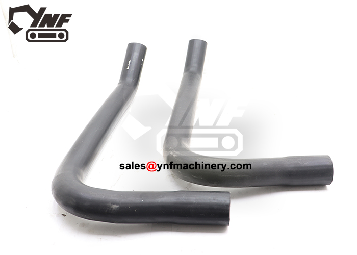 Excavator lower water hose