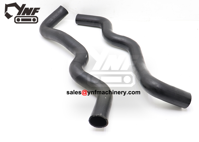Excavator lower radiator pipe
