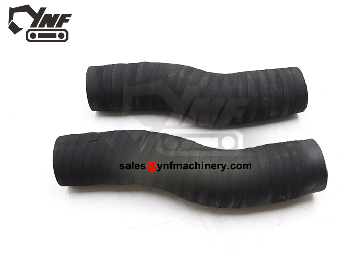 Excavator engine cooling hose