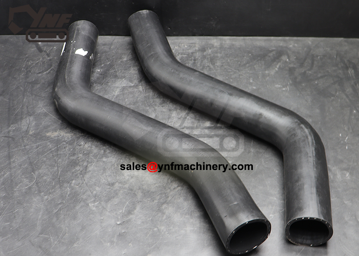 Excavator lower water hose