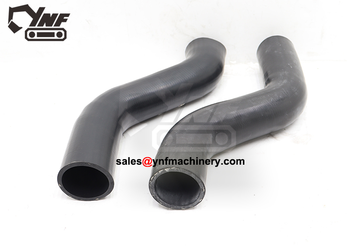 Excavator lower coolant hose