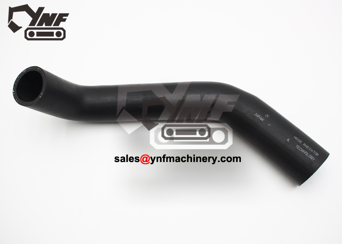Excavator radiator inlet hose