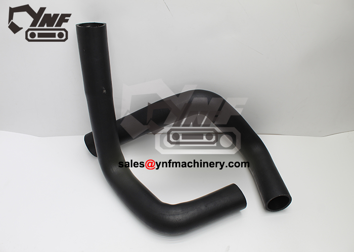 Excavator cooling system hose