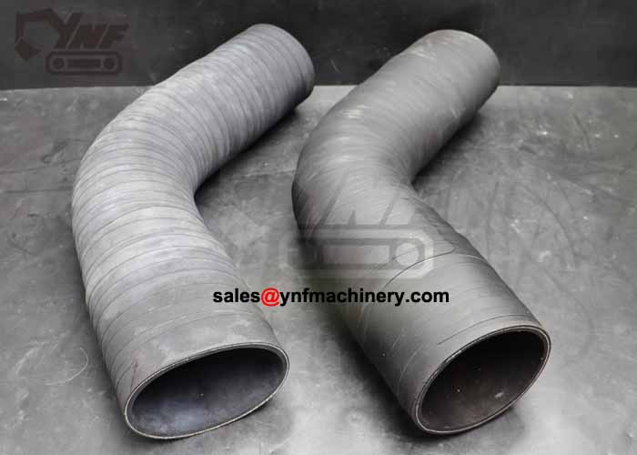 Durable rubber intake pipe for excavators