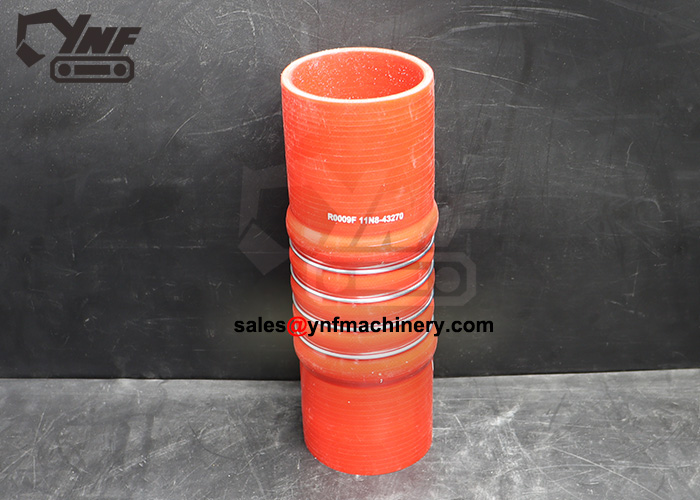 Durable rubber intake pipe for excavators
