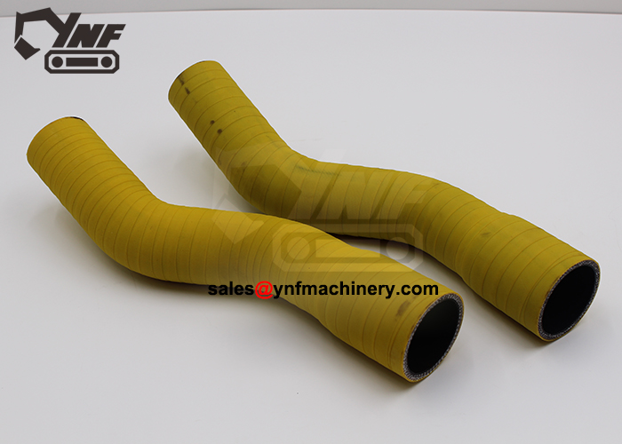 Excavator engine turbo air hose
