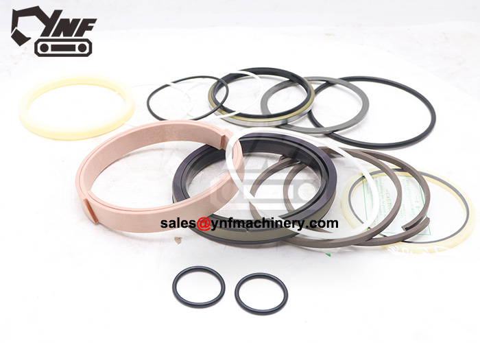 Excavator bucket repair kit with O-rings and dust seals