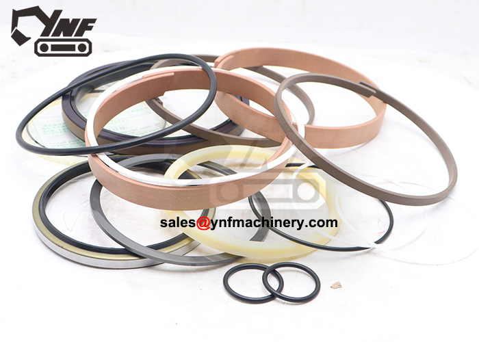 Excavator arm repair kit with O-rings and dust seals