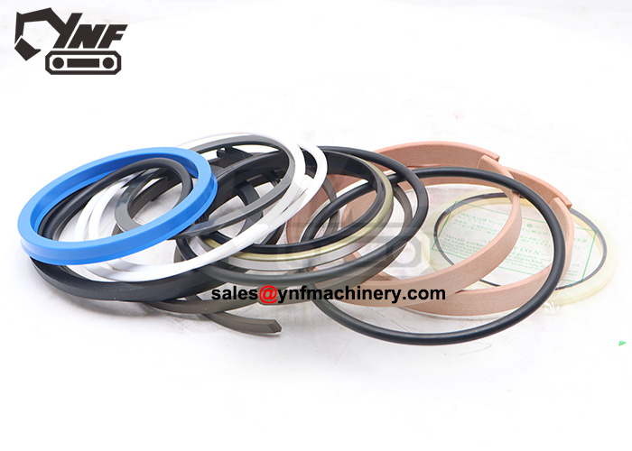 Excavator bucket repair kit with O-rings and dust seals