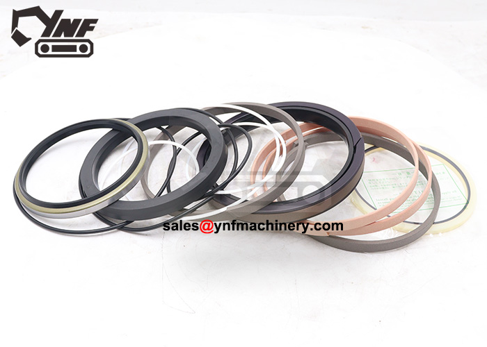 Excavator arm repair kit with O-rings and dust seals