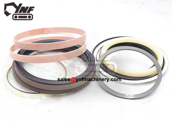 Excavator arm repair kit with O-rings and dust seals