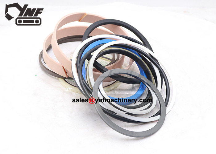 Excavator bucket repair kit with O-rings and dust seals